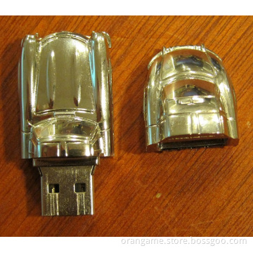 Golden Car USB Flash Drive Customized Logo Available